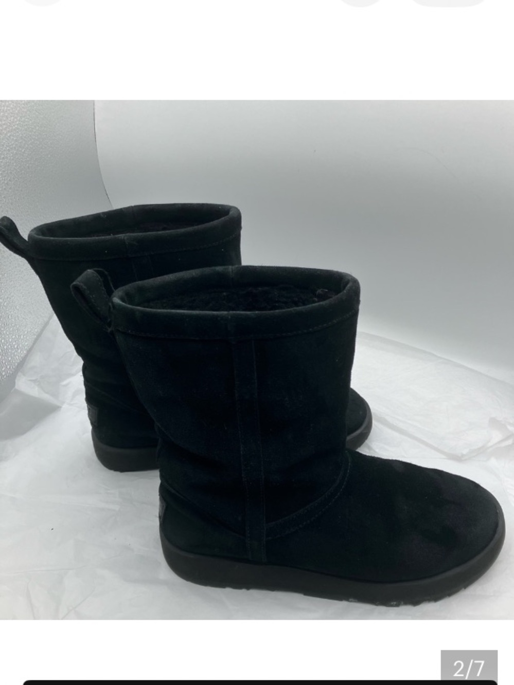 UGG Black Short Suede Winter Boots